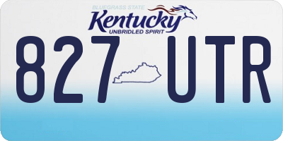 KY license plate 827UTR