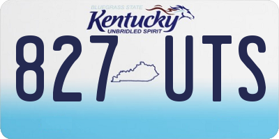 KY license plate 827UTS