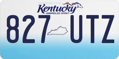 KY license plate 827UTZ