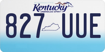 KY license plate 827UUE