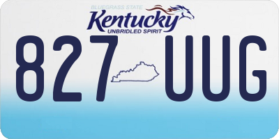 KY license plate 827UUG