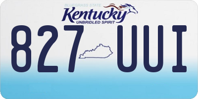 KY license plate 827UUI