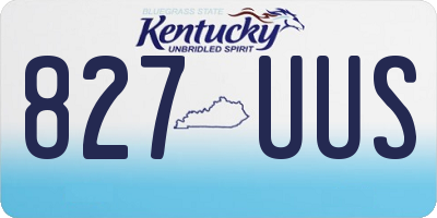 KY license plate 827UUS