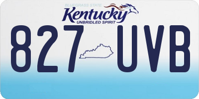 KY license plate 827UVB