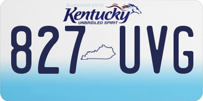 KY license plate 827UVG