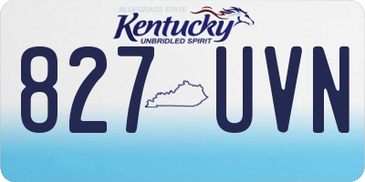 KY license plate 827UVN