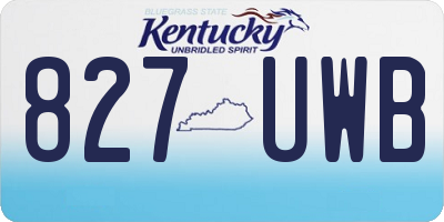 KY license plate 827UWB