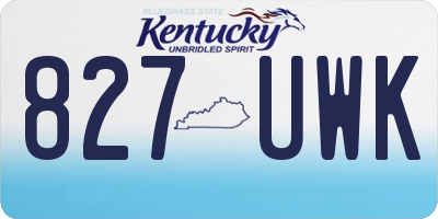 KY license plate 827UWK