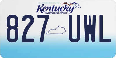 KY license plate 827UWL