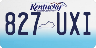 KY license plate 827UXI