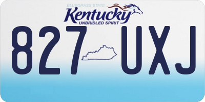 KY license plate 827UXJ
