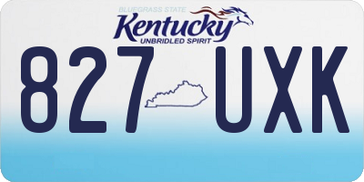 KY license plate 827UXK