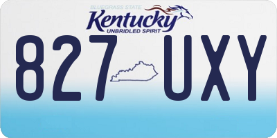 KY license plate 827UXY