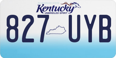 KY license plate 827UYB