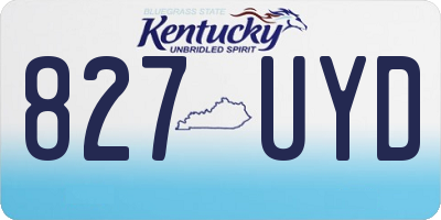 KY license plate 827UYD