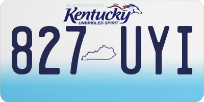 KY license plate 827UYI