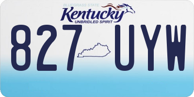 KY license plate 827UYW