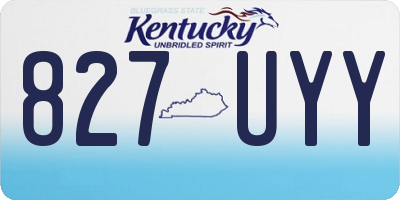 KY license plate 827UYY