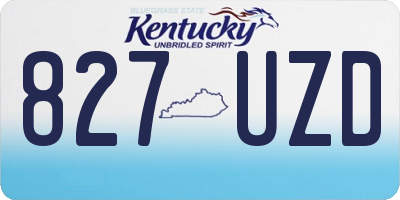 KY license plate 827UZD
