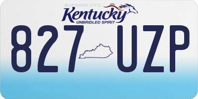 KY license plate 827UZP