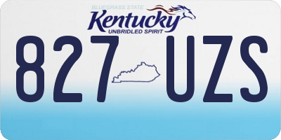 KY license plate 827UZS