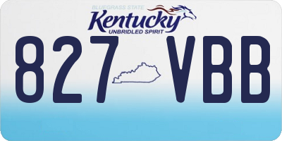 KY license plate 827VBB