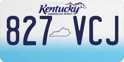 KY license plate 827VCJ