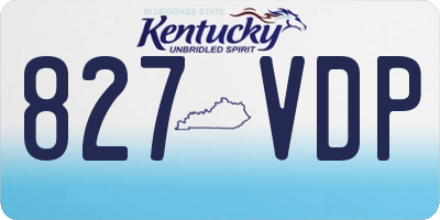 KY license plate 827VDP