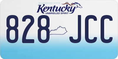 KY license plate 828JCC