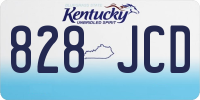 KY license plate 828JCD