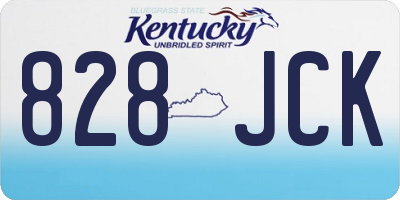 KY license plate 828JCK