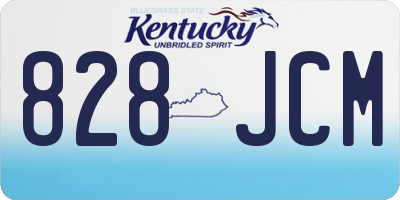 KY license plate 828JCM