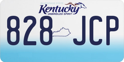 KY license plate 828JCP