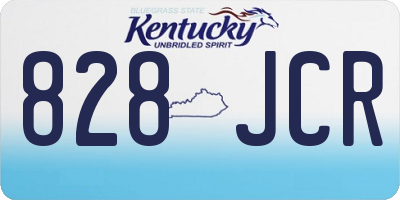 KY license plate 828JCR