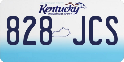 KY license plate 828JCS