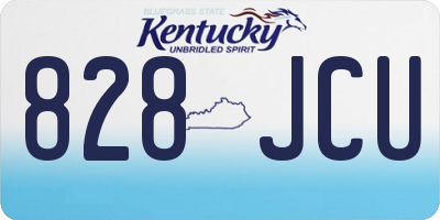 KY license plate 828JCU