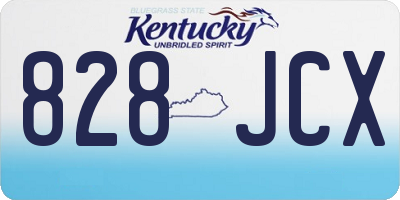 KY license plate 828JCX