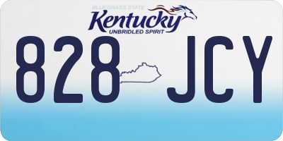 KY license plate 828JCY