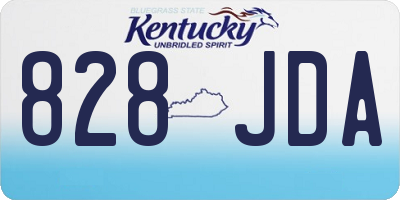 KY license plate 828JDA