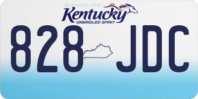 KY license plate 828JDC