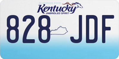 KY license plate 828JDF