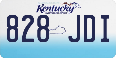 KY license plate 828JDI