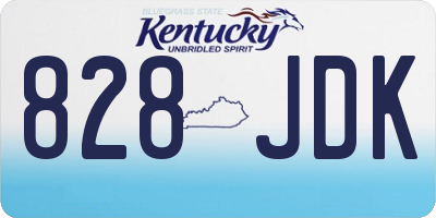 KY license plate 828JDK