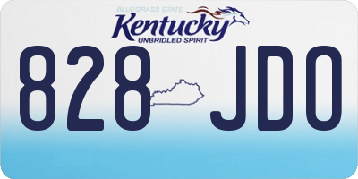 KY license plate 828JDO