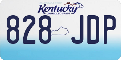 KY license plate 828JDP