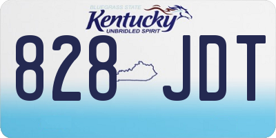 KY license plate 828JDT