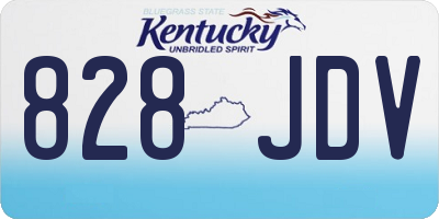 KY license plate 828JDV