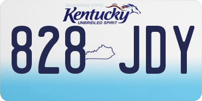 KY license plate 828JDY