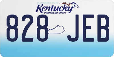 KY license plate 828JEB