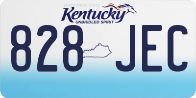 KY license plate 828JEC
